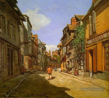 Le Rue de La Bavolle à Honfleur Claude Monet Peinture à l'huile